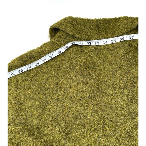 Tabask Handcrafted Alpaca Green Cardigan Sweater Single Button Womens Large Peru - Picture 11 of 11